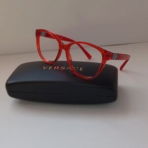 NEW VERSACE MOD. 3273 5307 RED AUTHENTIC EYEGLASSES W/CASE 54-16